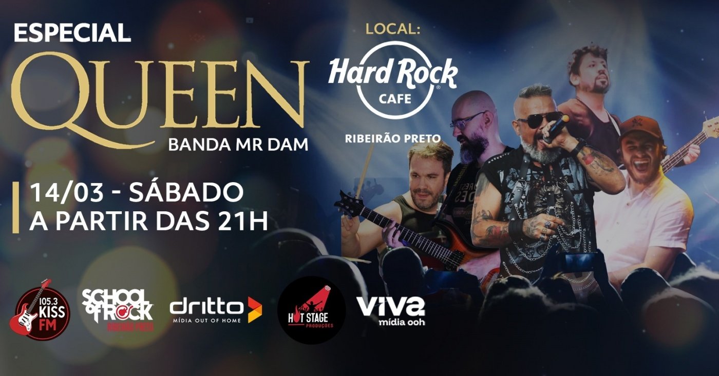 Mr. Dam – Especial Queen no Hard Rock Cafe Ribeirão Preto